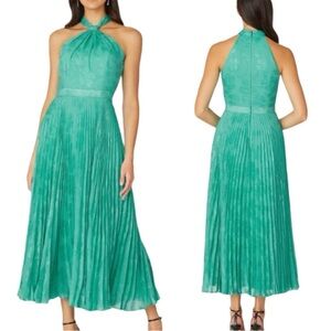Shoshanna  midnight Melina evening dress Teal Halter Dress